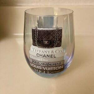 Designer Logo Wine Glass New